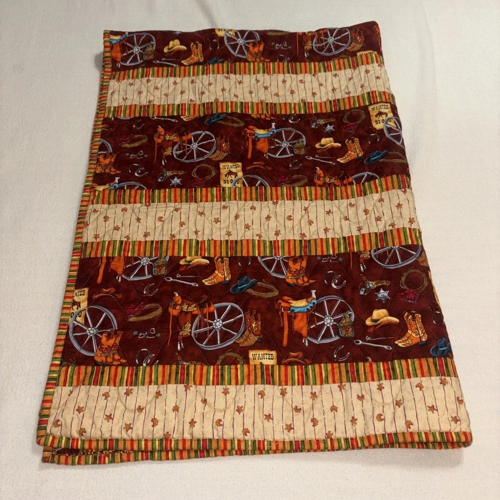 Cowboy Western Theme Kids Quilt 54